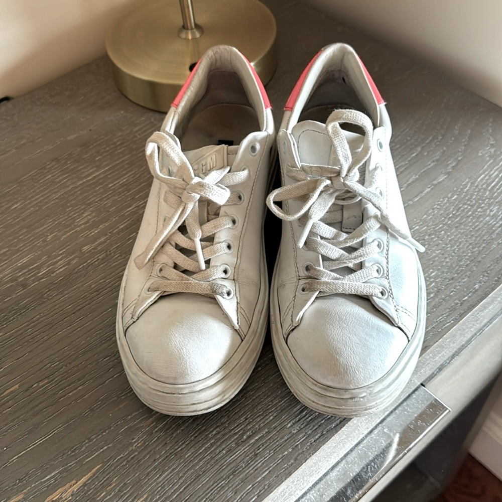 MSGM white /pink sneakers